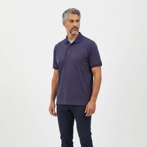 Peter Millar Polo Shirt Mens Large Stripe Summer Comfort Golf